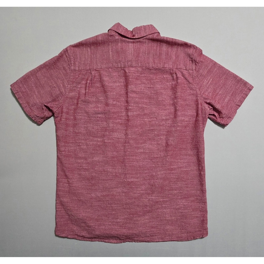 Hurley Casual Button Shirt Mens Large Burgundy Heather Short Sleeve Everyday - Picture 4 of 9